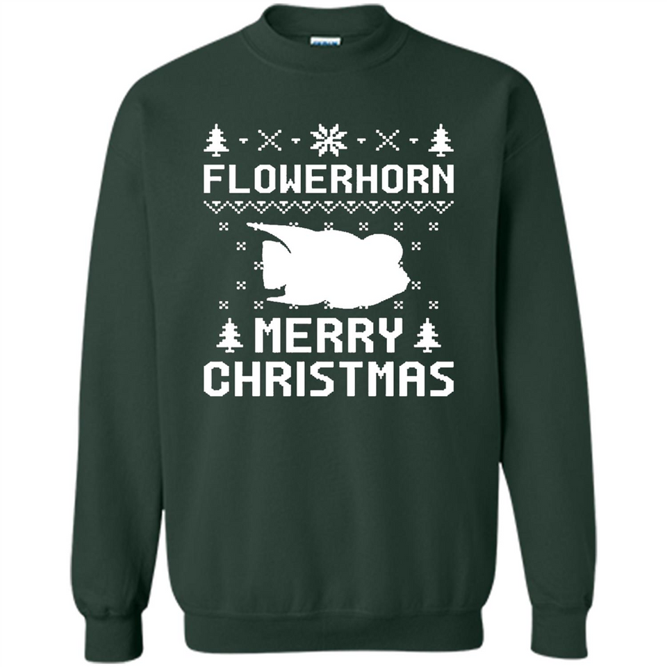 Flowerhorn Christmas T-shirt, Ugly Christmas Sweater - Sweatshirt