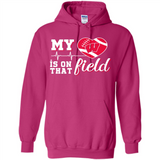 Wisconsin Badgers Football My Heart is on that Field - Hoodie