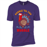 Thanksgiving Gobble Wobble Turkey - Premium Short Sleeve T-Shirt