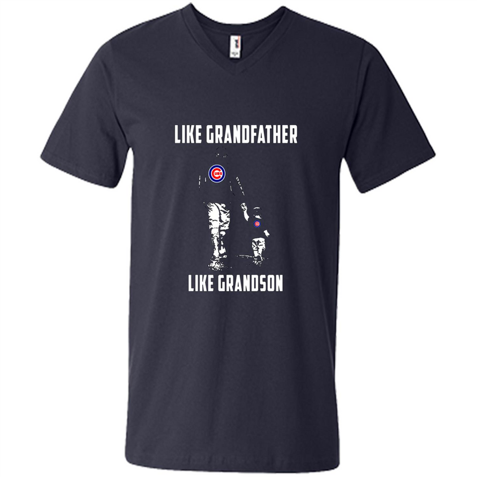Chicago Cubs GrandFather Like GrandSon - Men's V-Neck