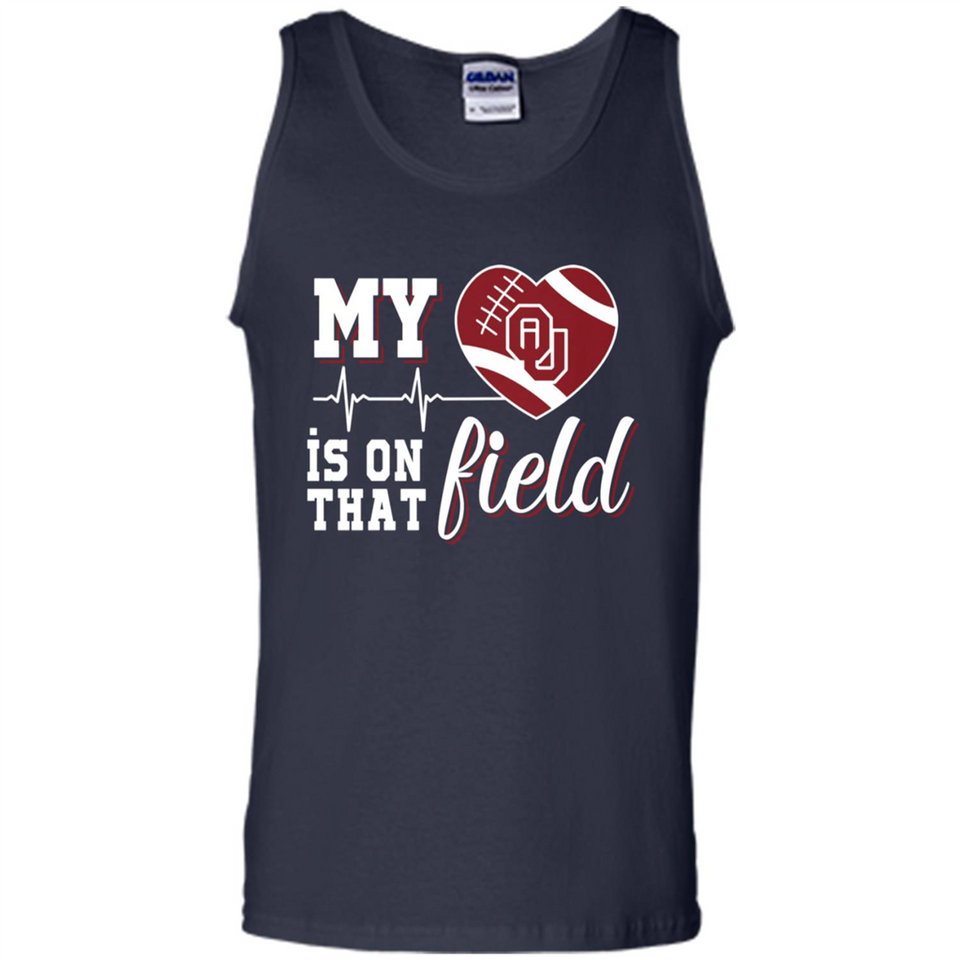 Oklahoma Sooners Football My Heart is on that Field - Tank Top
