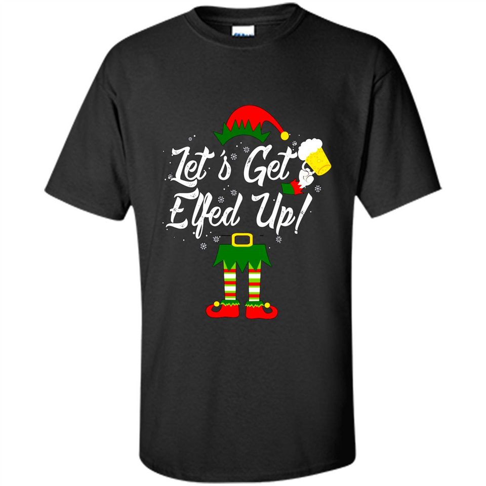 Let's Get Elfed Up Drinking Beer Christmas PINGPONG