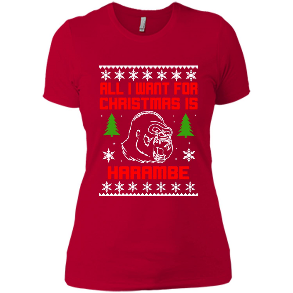 All I Want For Christmas Is HarambeT Rex Attack Reindeer ugly sweater PINGPONG
