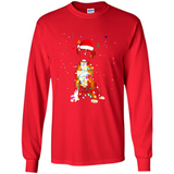 Christmas Lights Boxer Dog Funny Xmas Sweatshirt - Long Sleeve T-Shirt