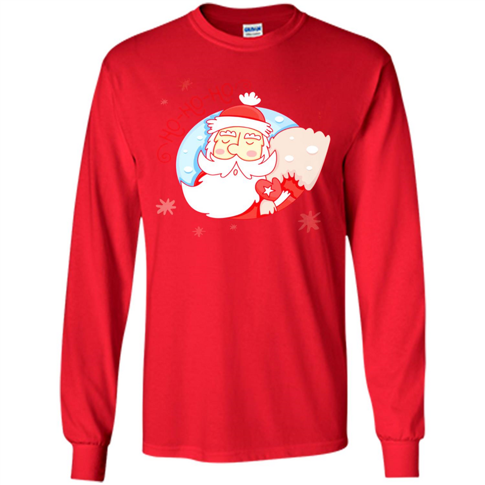 Cute Santa Claus Ho Ho Ho - Long Sleeve T-Shirt