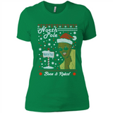 North Pole Born and Raised Shirt, Merry Xmas Ugly Christmas - Ladies' Boyfriend T-Shirt