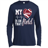 Washington State Cougars Football My Heart is on that Field - Canvas Long Sleeve T-Shirt