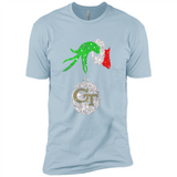 Fantastic Georgia Tech Yellow Jackets Glitter Grinch Monogram Ornament Christmas - Premium Short Sleeve T-Shirt