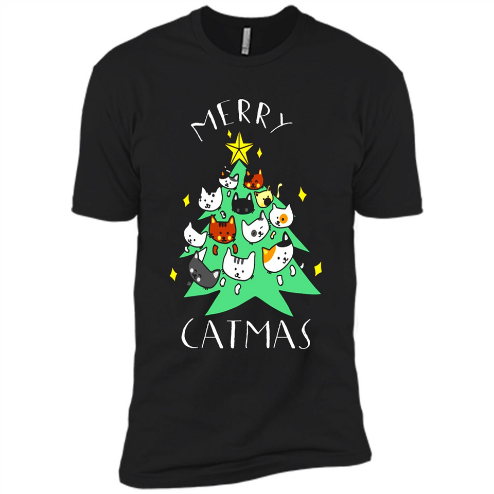 Merry Catmas Funny Cool Christmas Mug PINGPONG - Premium Short Sleeve T-Shirt