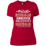 I'm A Proud Mother In Law Of A Freaking Awesome Daughter - Ladies' Boyfriend T-Shirt
