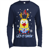 Minion Arizona Diamondbacks Ugly Christmas Sweater Let it Snow - Canvas Long Sleeve T-Shirt