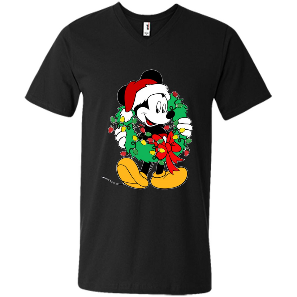 Mickey Mouse Merry Christmas Disney Sweatshirt - Men's V-Neck