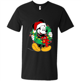 Mickey Mouse Merry Christmas Disney Sweatshirt - Men's V-Neck
