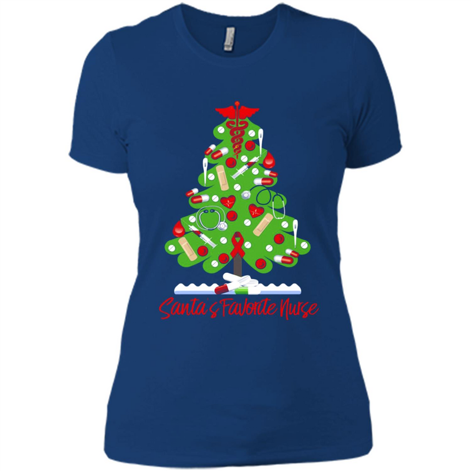 Santa's Favorite Nurse Christmas Tee