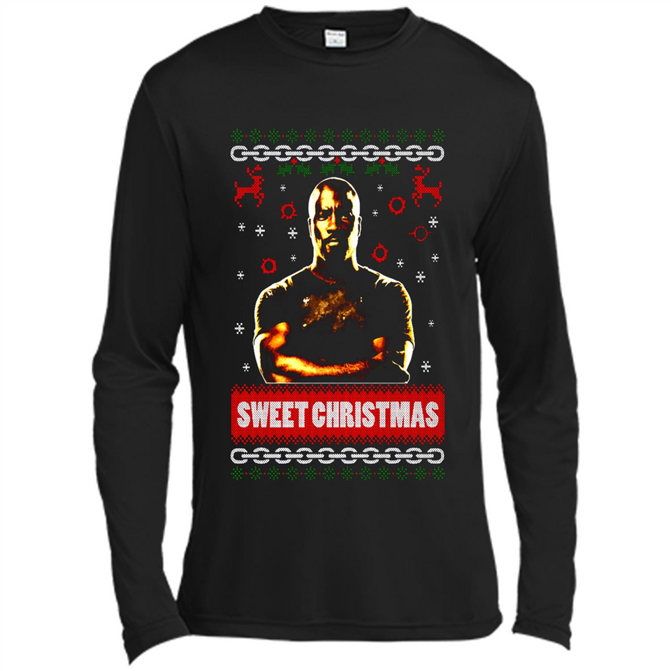 Christmas Ugly Sweater Floyd Mayweather Sweet Christmas - Canvas Long Sleeve T-Shirt