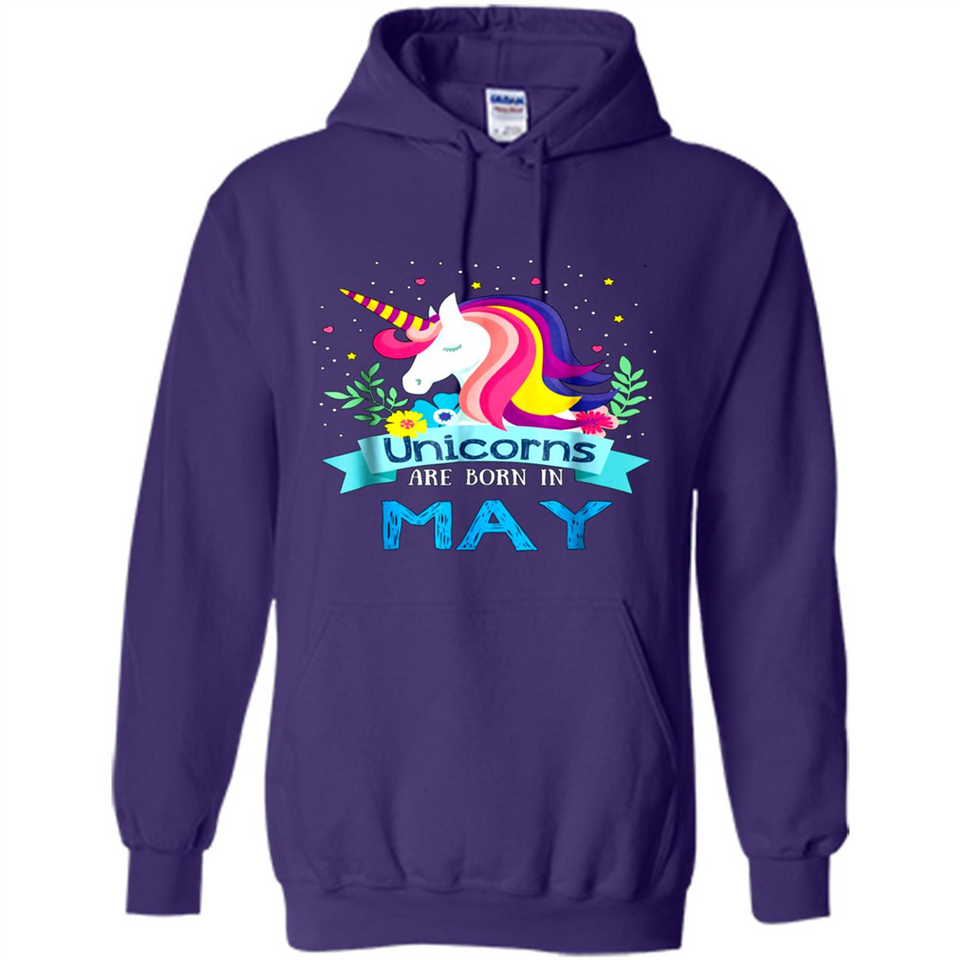 Unicorns are born in May Birthday Rainbow Gift Ladies Custom