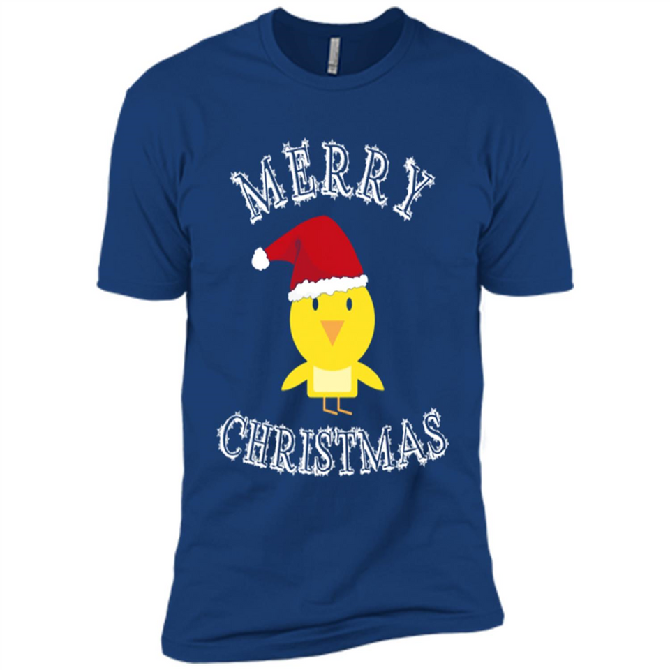 Bird Santa Merry Christmas T-Shirt - Birds Watchers Xmas - Premium Short Sleeve T-Shirt