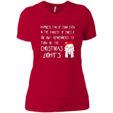 Christmas Ugly Sweater Christmas Lights - Ladies' Boyfriend T-Shirt