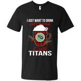 I Just Want To Drink Hot Chocolate & Watch Tennessee Titans Ugly Christmas Sweater PINGPONG