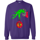 GRINCH HAND HOLDING CHICAGO BLACKHAWKS GLITTER CHRISTMAS PINGPONG