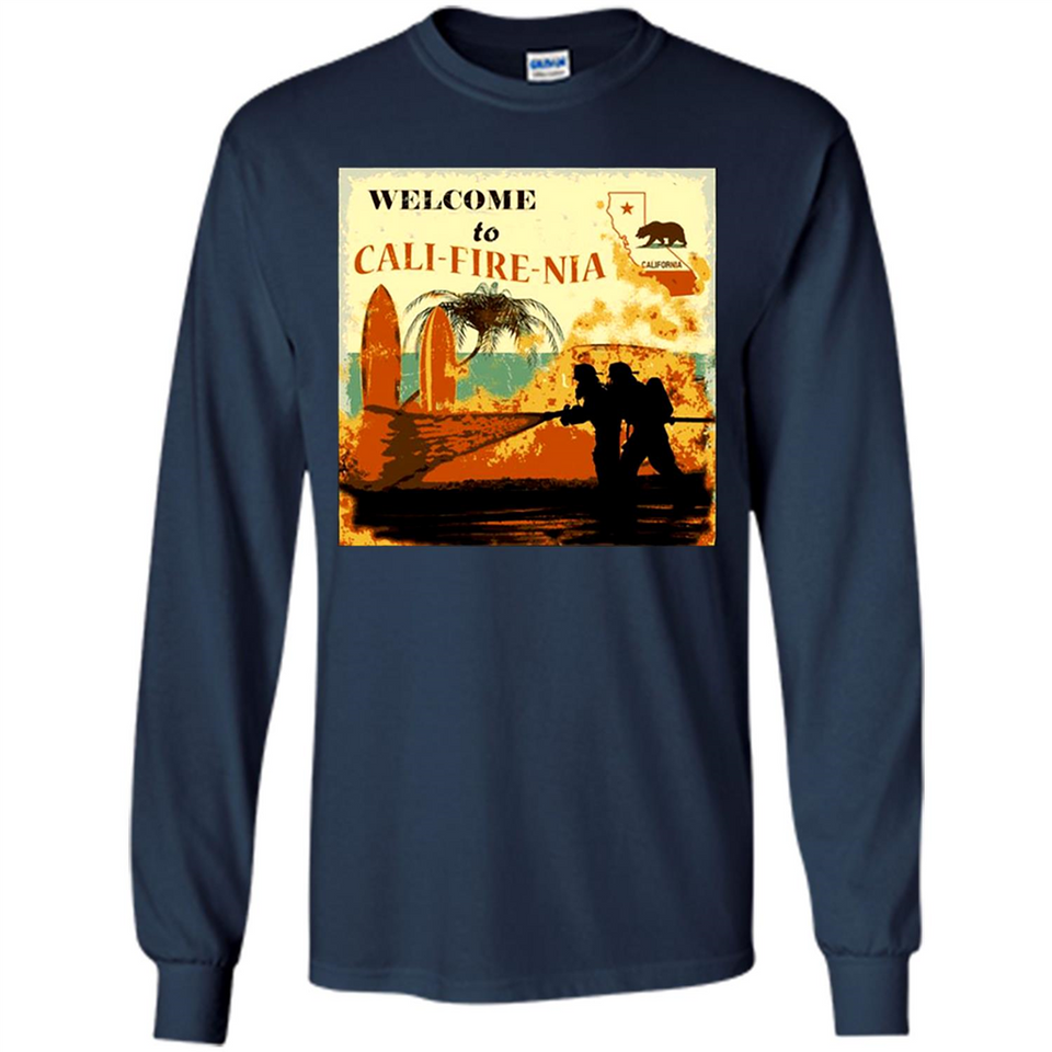 Paradise California Camp Fire Youth T-Shirt PINGPONG - Long Sleeve T-Shirt