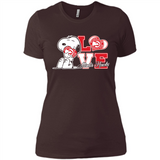 Snoopy loves NBA Atlanta Hawks - Ladies' Boyfriend T-Shirt