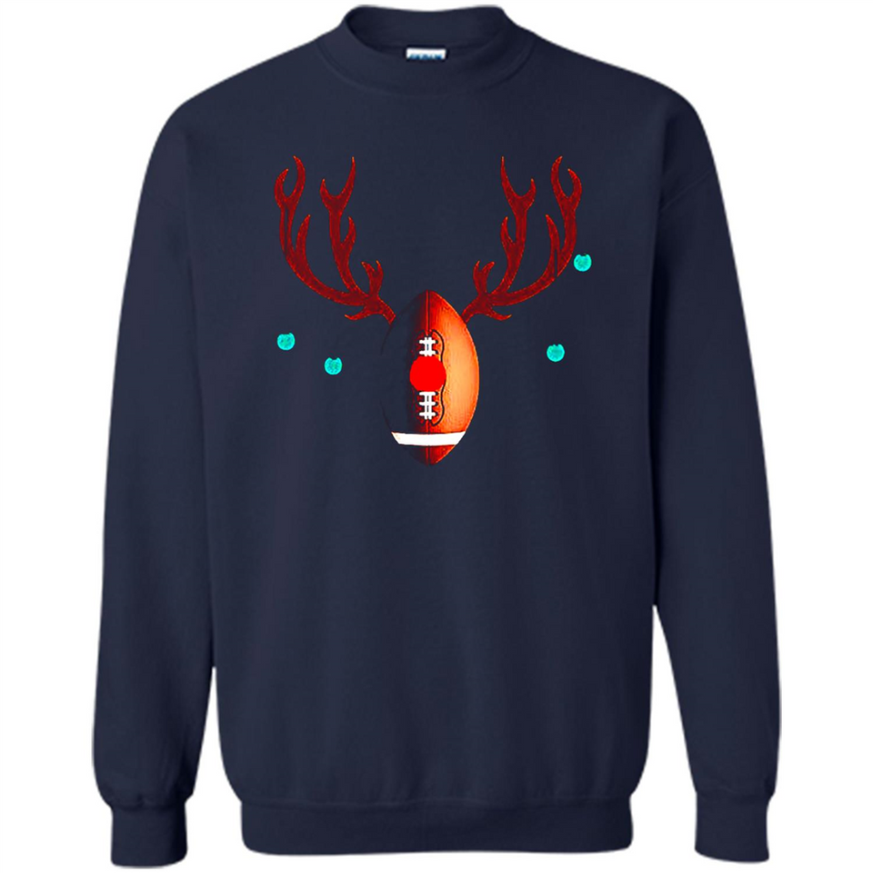 Football Christmas Shirt Reindeer Christmas Football Funny - Sweatshirt