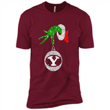 Fantastic Byu Cougars Glitter Grinch Monogram Ornament Christmas Gift - Premium Short Sleeve T-Shirt