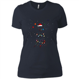 Doberman Santa Lights Christmas Dog Xmas Sweatshirt - Ladies' Boyfriend T-Shirt