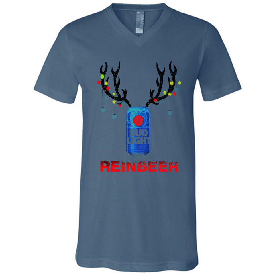 Bud light reinbeer Christmas - Canvas Unisex V-Neck
