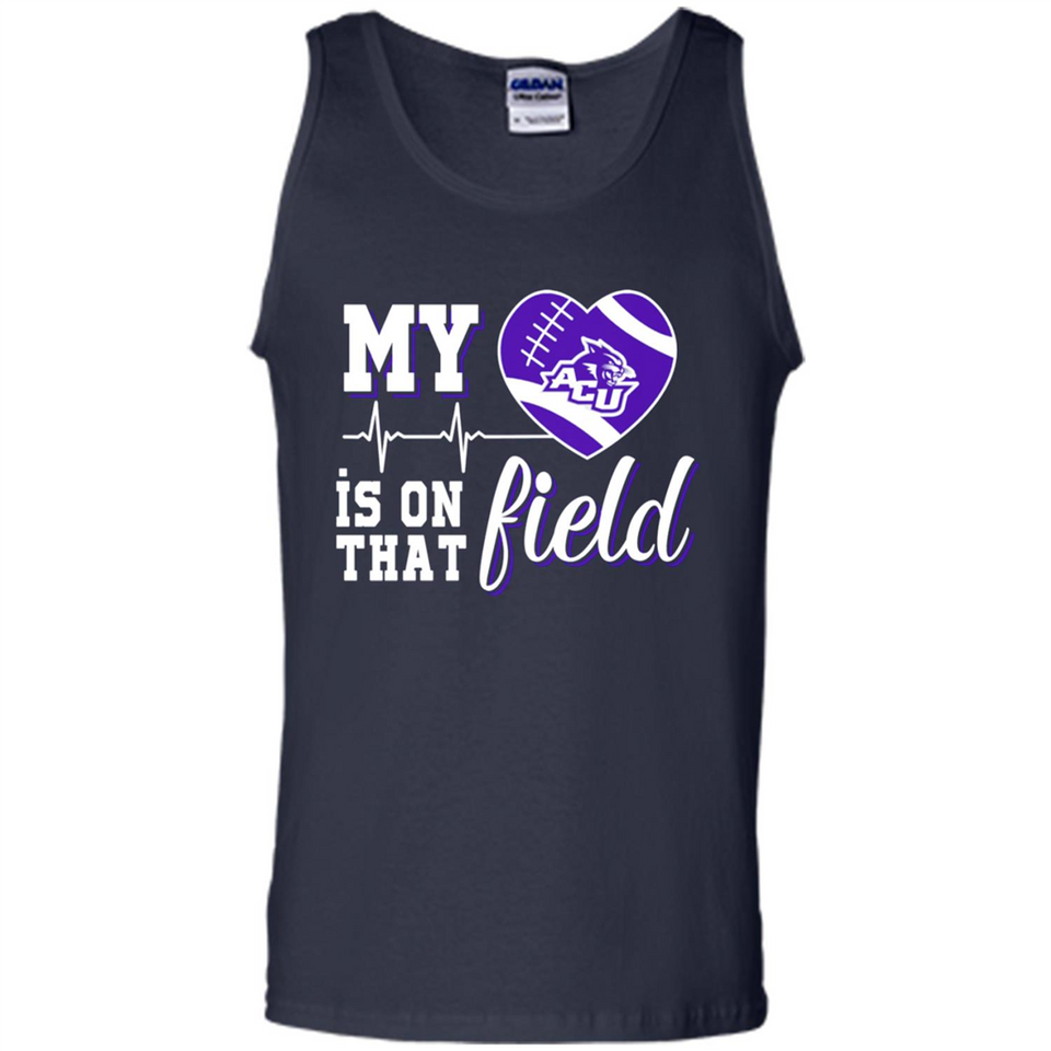 Abilene Christian Wildcats Football My Heart is on that Field - Tank Top