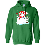 Cute Snowman drink Red Wine Christmas T-Shirt - Hoodie