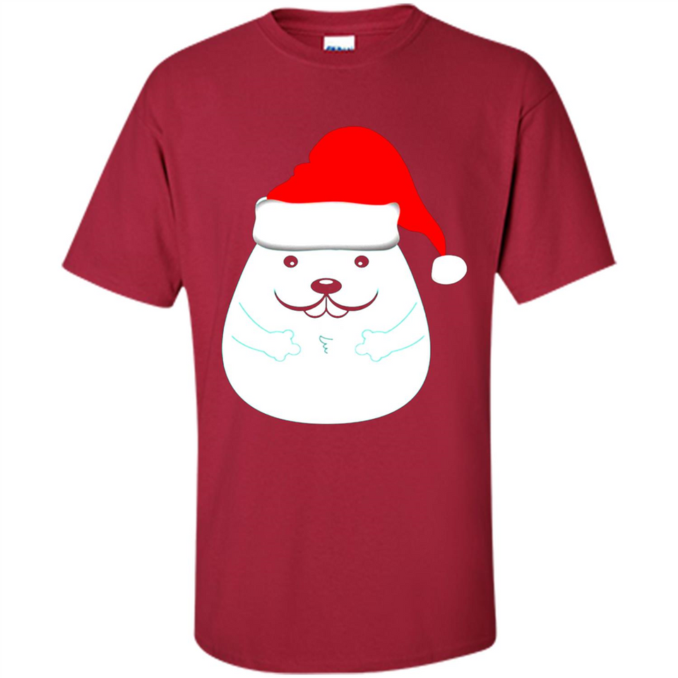 Funny Hamster Christmas t-shirt Santa Hat - Shirt