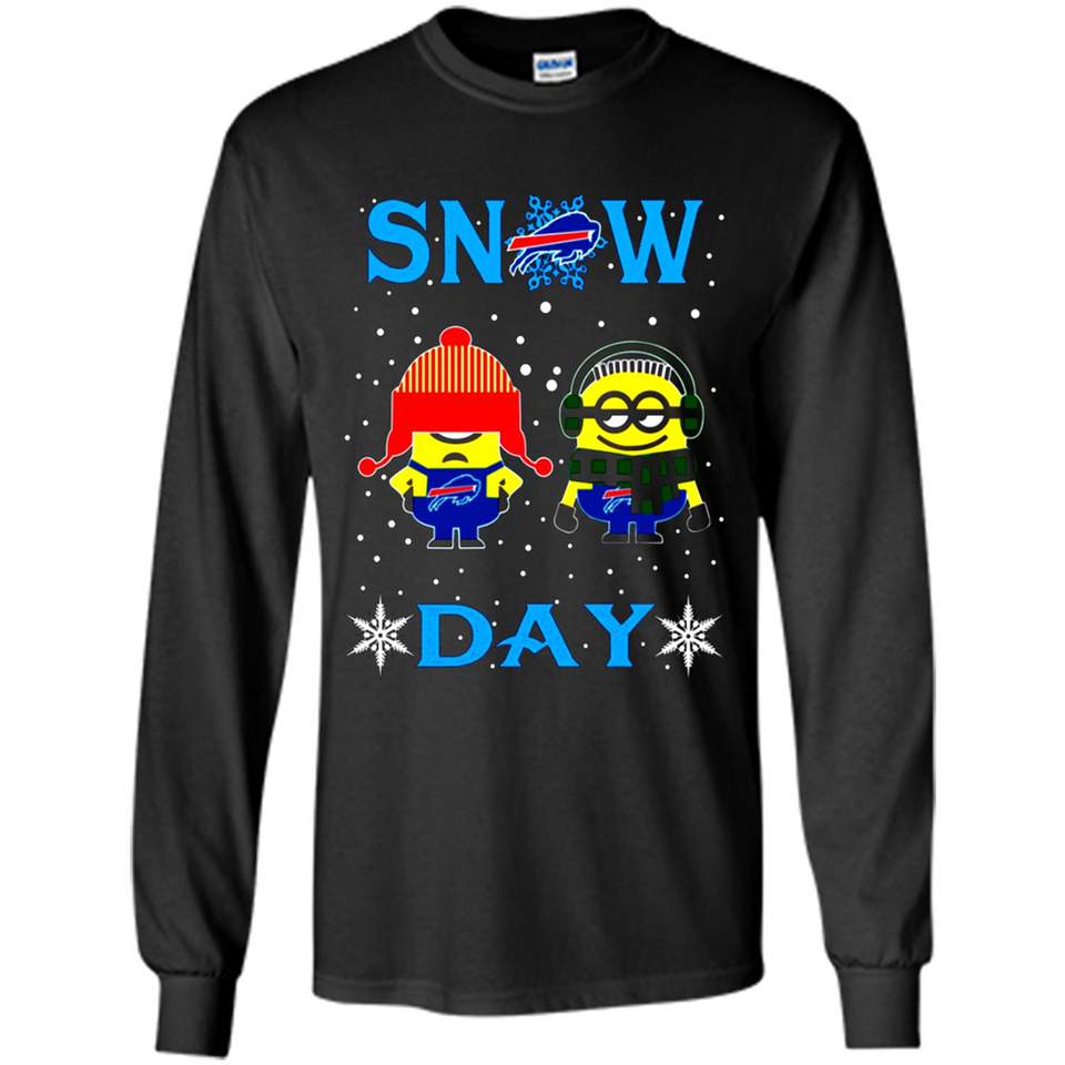 Snow Day Shirt For Buffalo Bills Vs Minion Fans pingpong