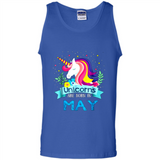 Unicorns are born in May Birthday Rainbow Gift Ladies Custom