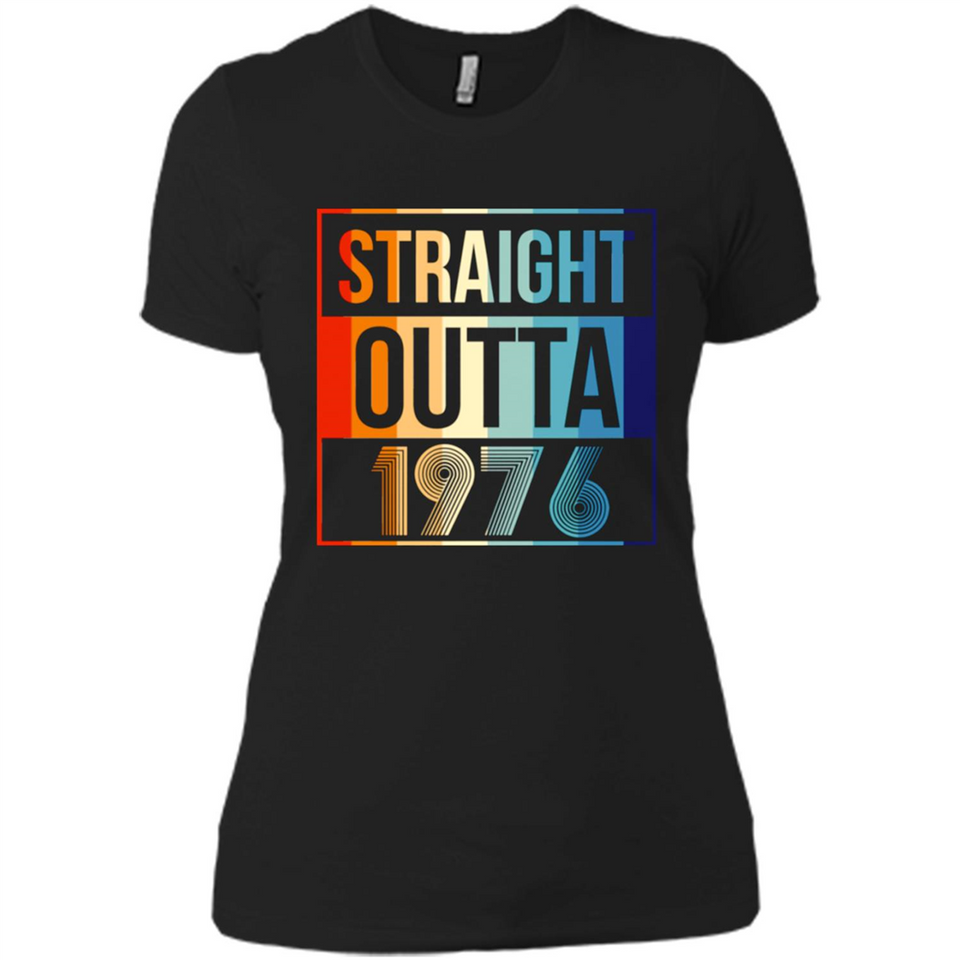 Retro Straight Outta 1976 42 Years Old - Ladies' Boyfriend T-Shirt