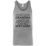 Don't Mess With Me My Grandma Is Crazy And She Will Punch You - Canvas Unisex Tank