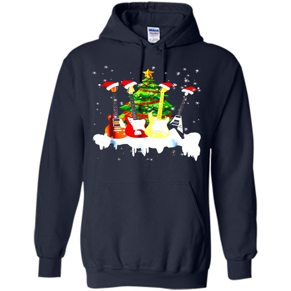 Santa Hat Electric Guitar Classical Guitar Christmas shirt Ladies' Boyfriend