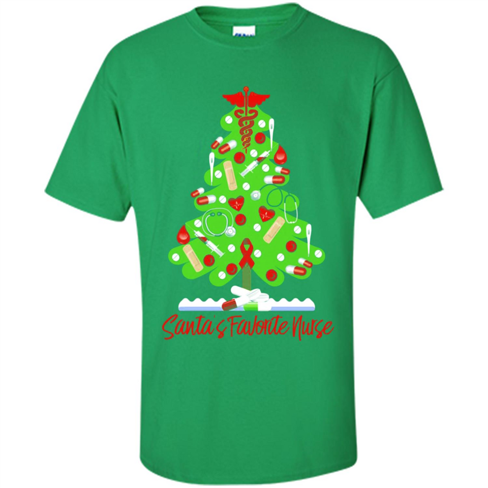 Santa's Favorite Nurse Christmas Tee