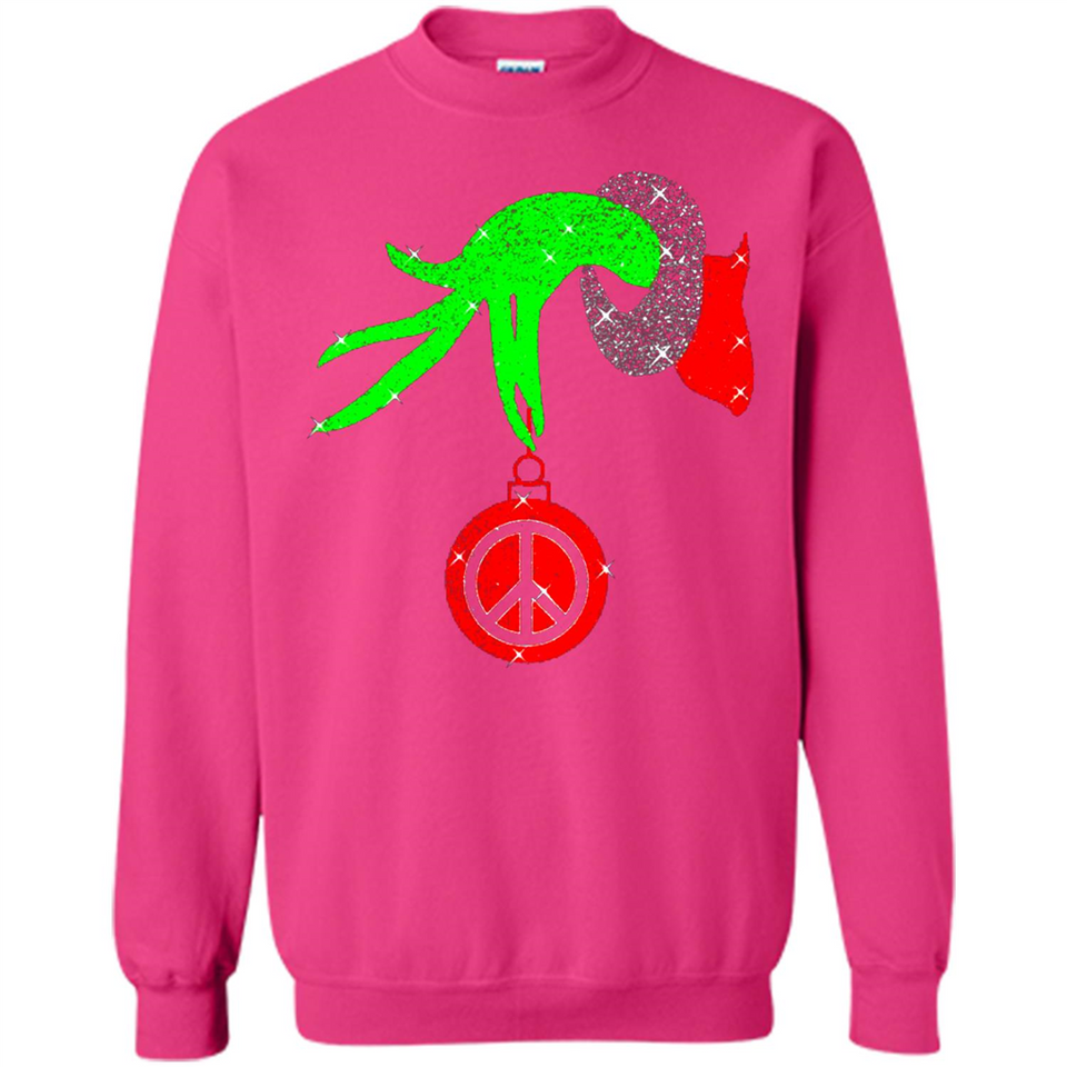 Christmas The Grinch Hand Holding Hippie Ornament - Sweatshirt