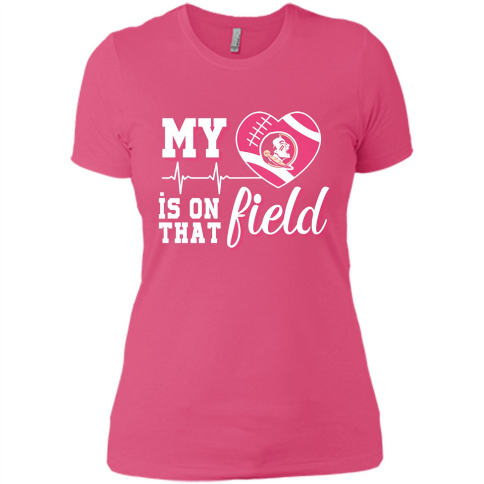 Florida State Seminoles Football My Heart is on that Field - Ladies' Boyfriend T-Shirt