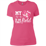 Florida State Seminoles Football My Heart is on that Field - Ladies' Boyfriend T-Shirt