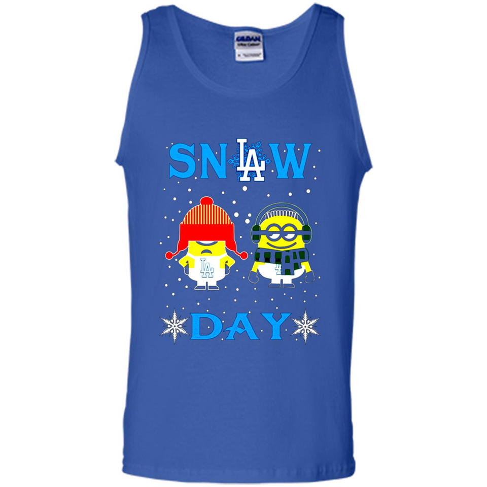 Snow Day Shirt For Los Angeles Dodgers Vs Minion Fans pingpong