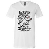 Soft kitty warm kitty little ball of fur - Canvas Unisex V-Neck