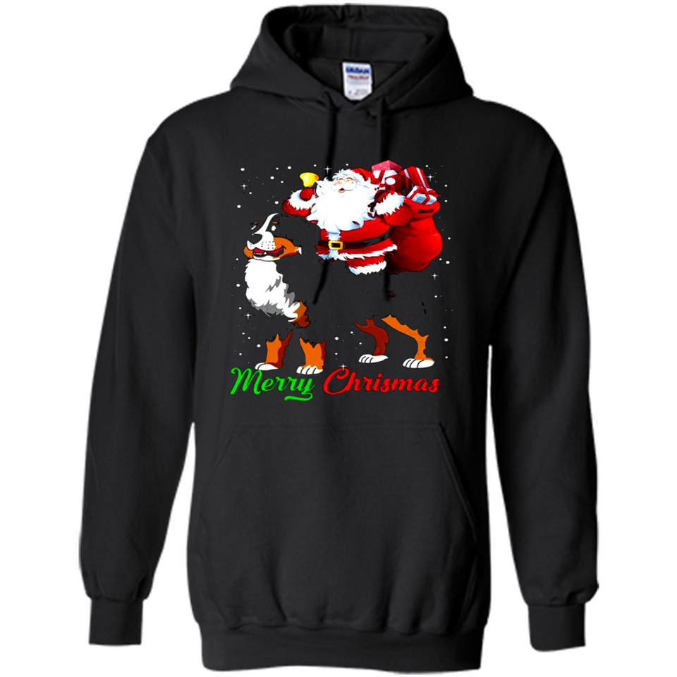 Merry Christmas Santa Claus With Big Dog sweater PINGPONG