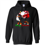 Merry Christmas Santa Claus With Big Dog sweater PINGPONG