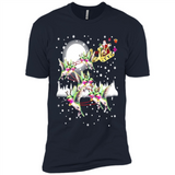 Hummingbird Santa Sleigh - Premium Short Sleeve T-Shirt