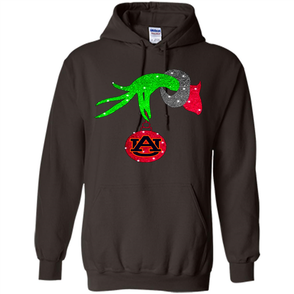 GRINCH HAND HOLDING AUBURN TIGERS GLITTER CHRISTMAS PINGPONG
