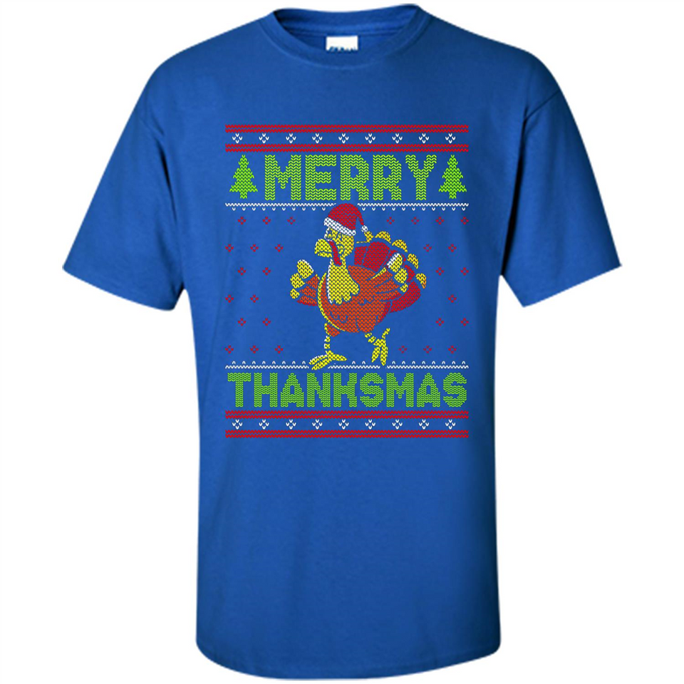 Merry Thankmas Ugly Xmas Thanksgiving Turkey Sweatshirt - Shirt