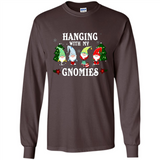 Christmas Garden Gnome Hanging With My Gnomies Shirt Sweater - Long Sleeve T-Shirt